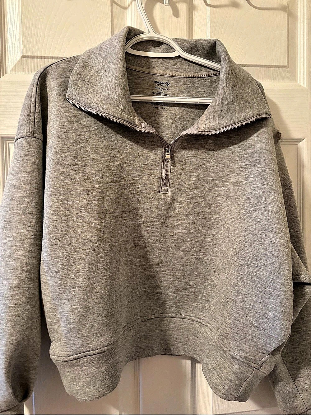 Old Navy Bounce Fleece Half-Zip Pullover Sweatshirt Gray
